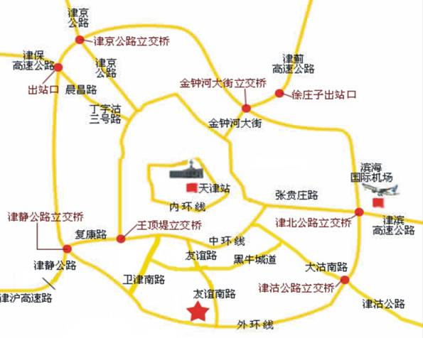 天津梅江會(huì)展中心交通圖 天津梅江會(huì)展中心交通圖